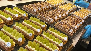 คุณภาพดีที่สุด! ทำขนมฝรั่งเศส Millefeuille - อาหารข้างทางของเกาหลี