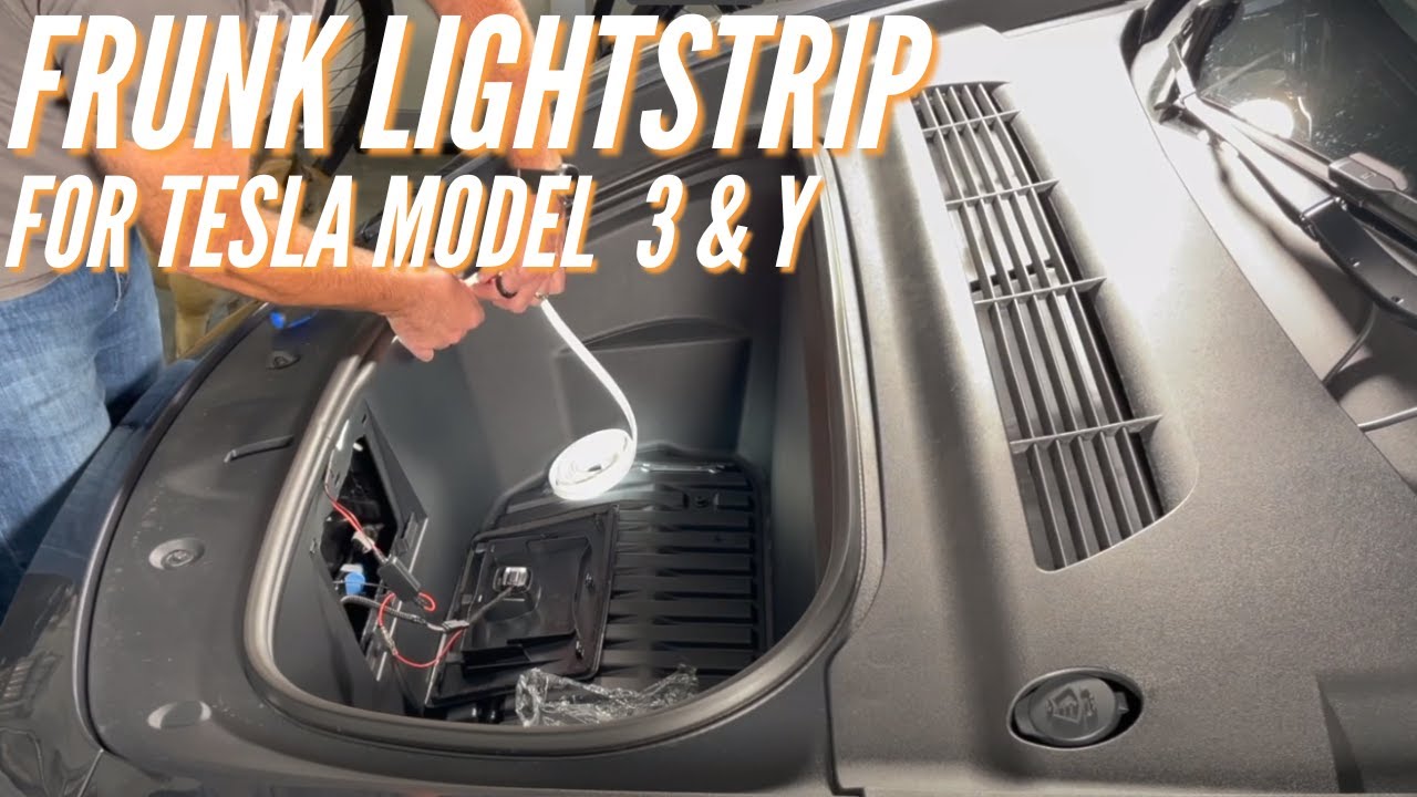 Installing a Frunk Light Strip for Tesla Model 3 & Y 