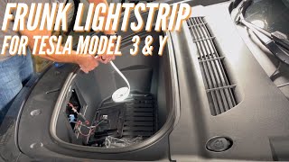Installing a Frunk Light Strip for Tesla Model 3 & Y