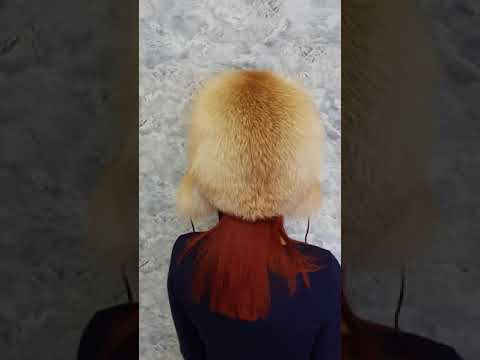 Шапка-ушанка из меха лисы