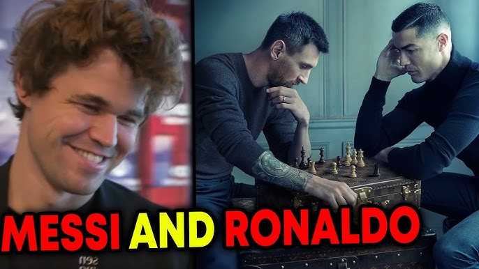 Behind the Scene Cristiano Ronaldo & Lionel Messi Playing chess Photoshot, Louis  Vuitton