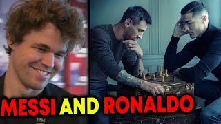 WORLD CHESS CHAMPION on WORLD CUP PHOTO of RONALDO and MESSI screenshot 2