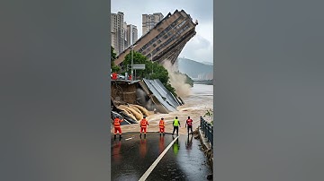 High-Rise Building Collapses After Soil Shifts Near the Riverbank!