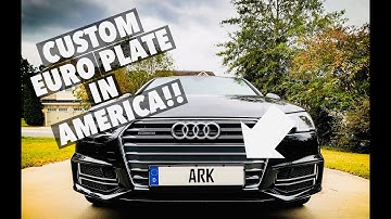 How to install custom European License plates in America (No Drilling)