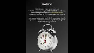 Ales Pazar Günü Yapılacak