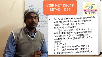 CSIR NET DEC-18 Q.67 SET-C  MATHS SOLUTION  | LINEAR ALGEBRA | Basis Problem