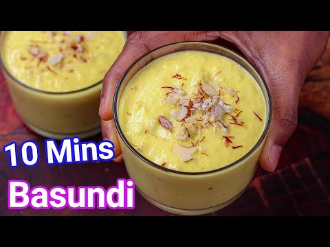 Instant Basundi Sweet Recipe - Just 10 Mins with New Trick  Quick  Easy Basundhi Sweetened Milk