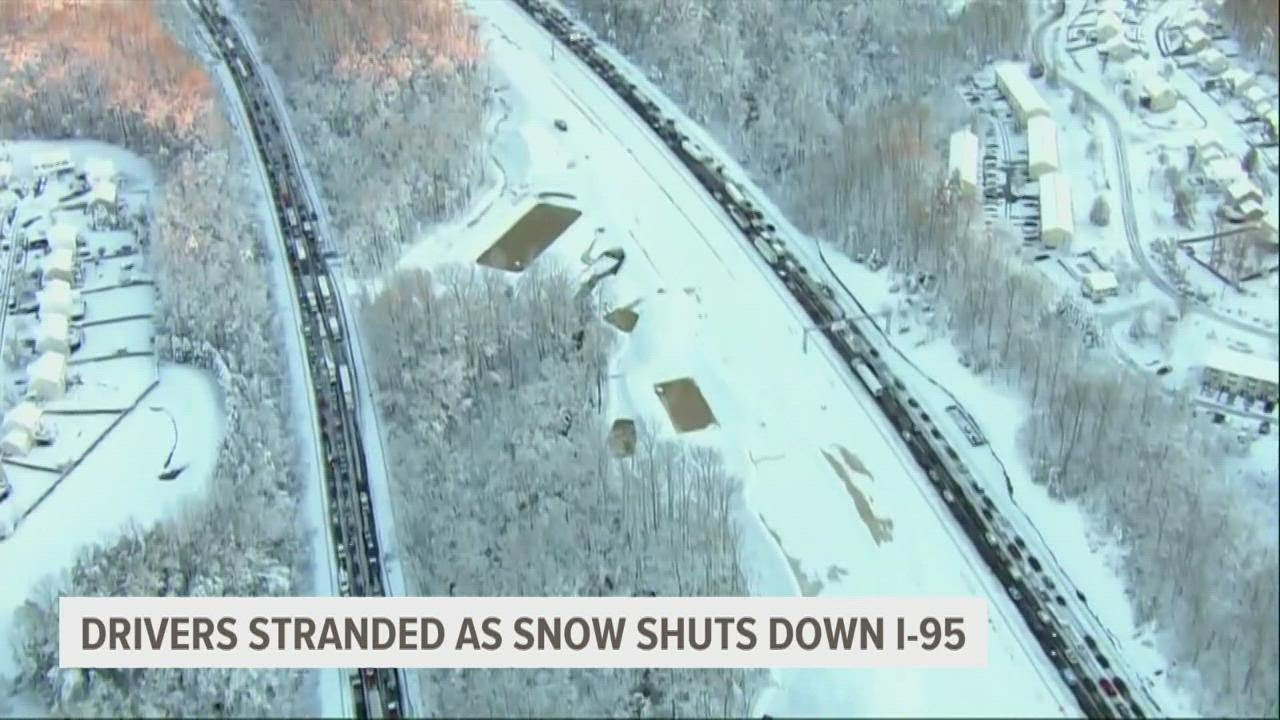Stranded Frigid Stranded drivers endure frigid night on impassable highway near DC ...