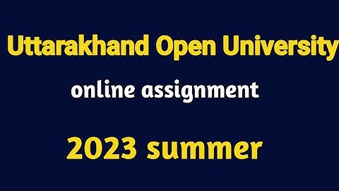 online assignment uttarakhand open university 2023 #uou #assignment