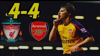 2008/2009.The Best And Very very Tense Match [ Liverpool vs Arsenal ] finals score 4-4. Hightlight.