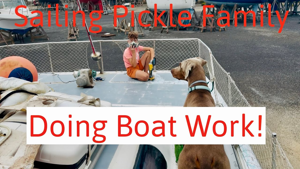 Episode 259 – Boat Yard Work. Gel-Coating our Whole Boat!! Sailing Life is CRAZY!