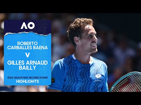 Roberto Carballes Baena v Gilles Arnaud Bailly Highlights | Australian Open 2026 Qualifying