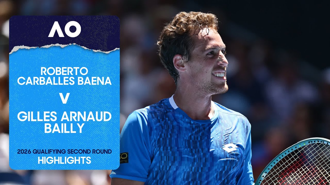 Roberto Carballes Baena v Gilles Arnaud Bailly Highlights | Australian Open 2026 Qualifying