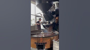 Huge Probat Coffee Roaster from 1950s in action at Coaltown Coffee Roasters 🔥