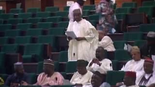 Hon Barambu Umaru Kawuwa, 21 July 2016 presents a matter of urgent public importance on the need to