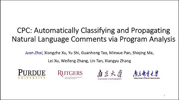 CPC: Automatically Classifying and Propagating Natural Language Comments via Program Analysis