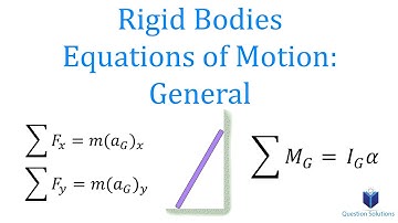 Rigid Bodies Equations of Motion General Plane Motion (Learn to solve any question)