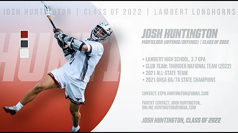 Josh Huntington, Class of 2022 | Spring 2021 Lacro...