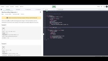 Max Sum without Adjacents - GeeksForGeeks Problem of the Day(4/2/2023)