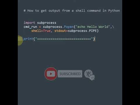 How to get output from shell command in Python #shorts - YouTube