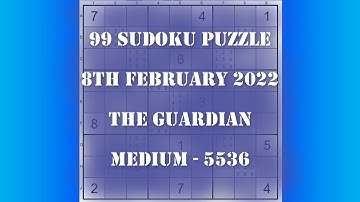 05 Sudoku Puzzle TheGuardian   Medium 5536