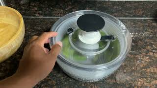 OXO Salad Spinner Review & Demo   Does It Really Work