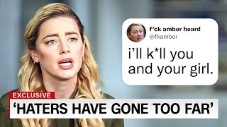 Amber Heard BREAKS DOWN After Receiving Death Threats..