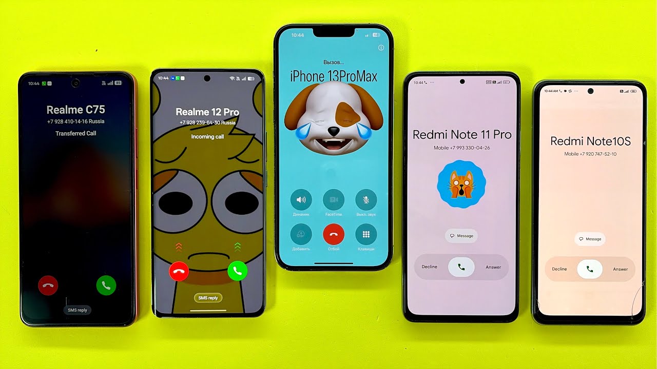 Incoming Call Redmi Note11pro Vs Redmi Note10s | Realme C75 Vs Realme 12Pro/ Outgoing Call iPhone 13