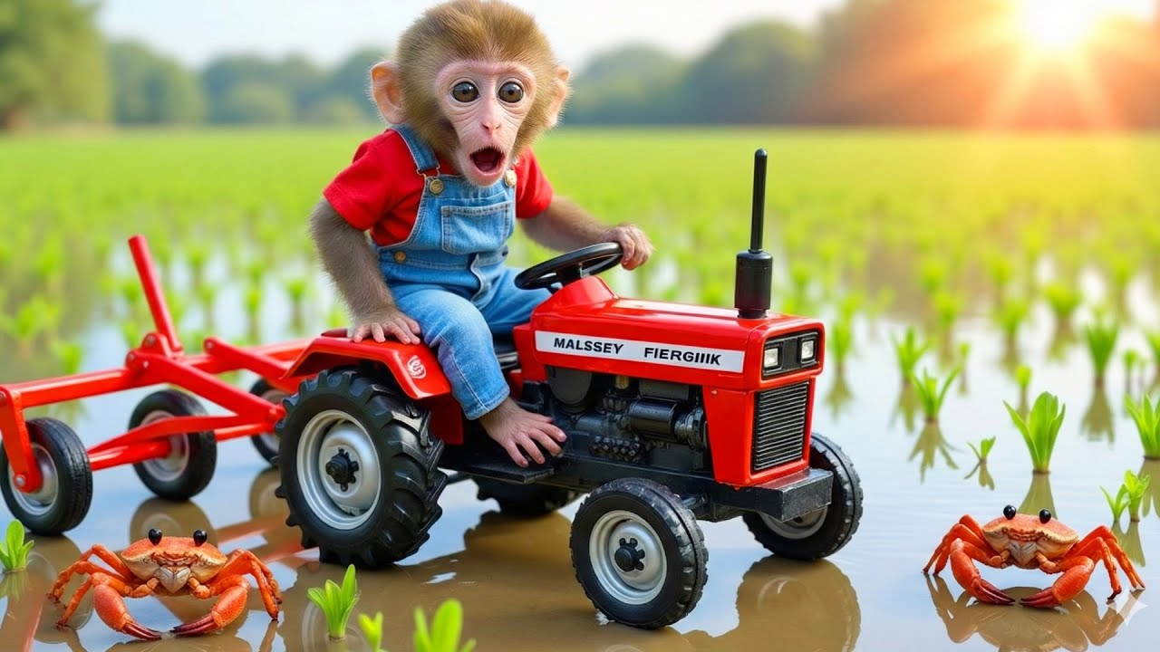 Monkey Rico becomes a little chef cooking  makes fruit salad and enjoys eating in the garden 🍇😋