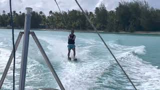 Luke wakeboarding in Bora Bora part 1