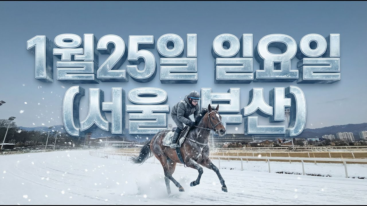 [ 2026년 1월 25일 일요(서울.부산)경마~!]
