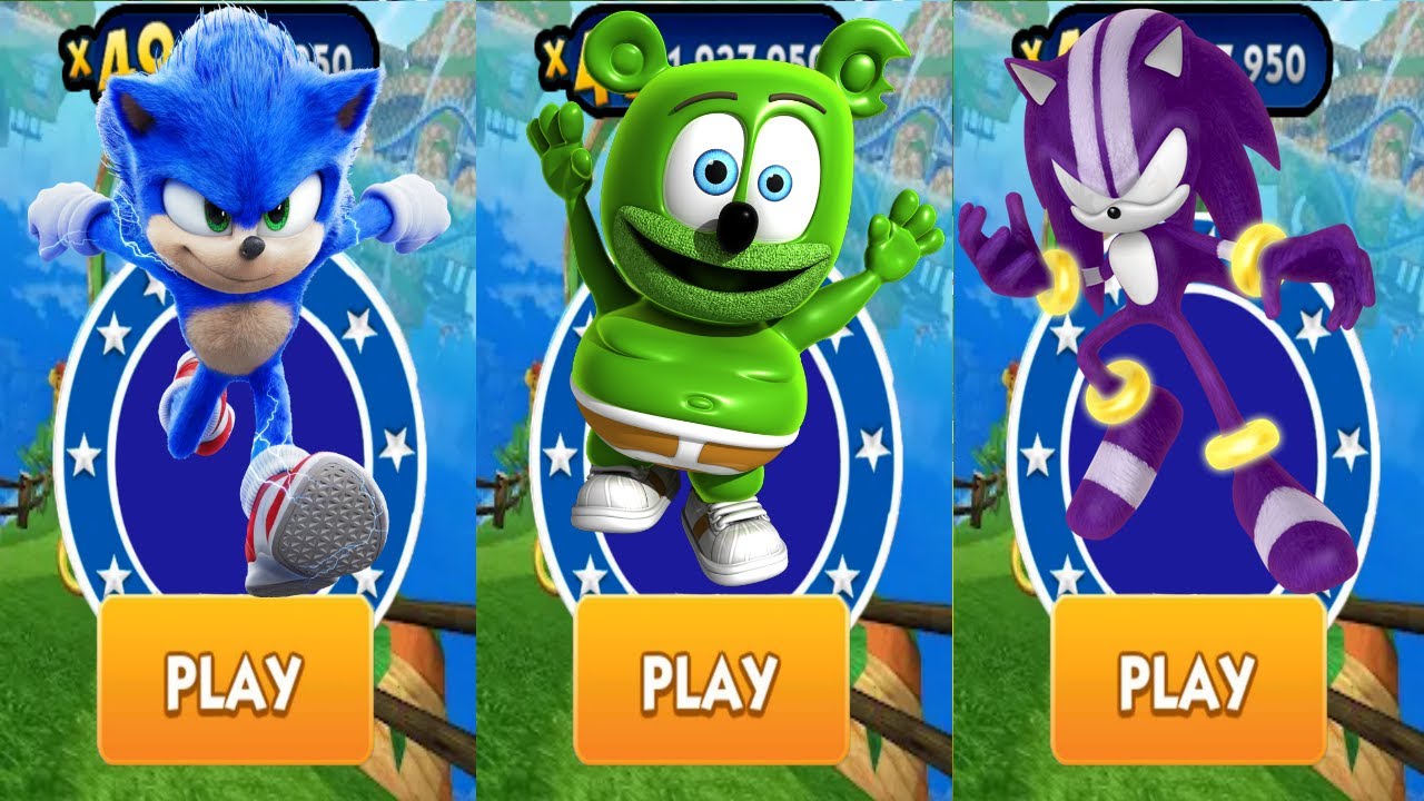 Sonic Dash - Movie Sonic vs Darkspine vs Gummy Bear Run All Bosses ...