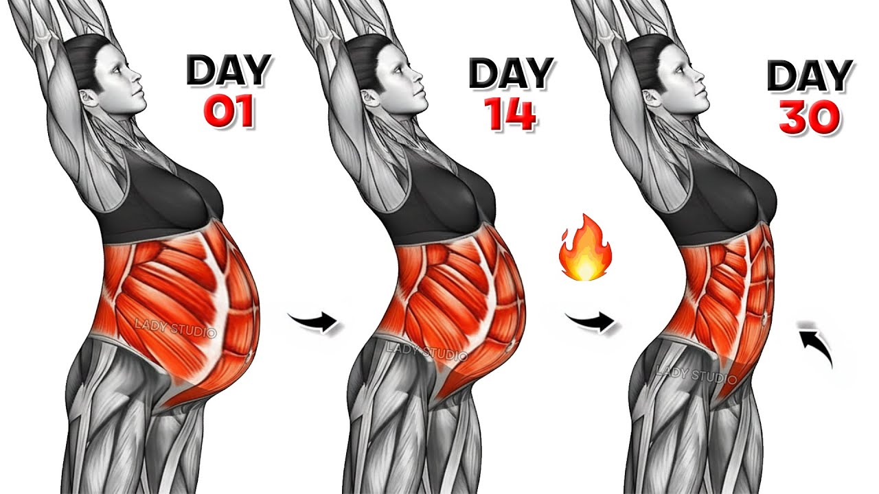 30-минутная тренировка пресса стоя 🔥 Избавьтесь от жира в верхней и нижней части живота за 4 неде...