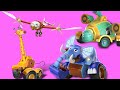 Animacars - BEST OF TRUCK & ANIMALS  CARTOON ! - crocodile, turtle, eagle elephant giraffe excavator