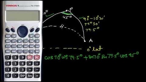 Calculation of Great Circle ( GC) Distance Example 2