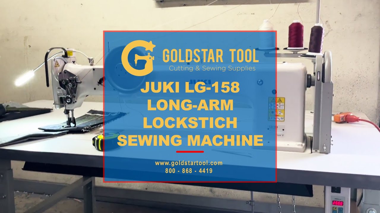 Product Showcase - JUKI LG-158 Long-Arm Lockstitch Sewing Machine - Goldstartool.com - 800-868-4419