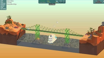 Poly Bridge 2-8 42m Suspension Bridge.