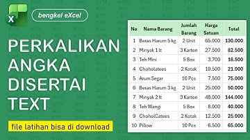 cara menjumlahkan atau mengalikan angka yang disertai text