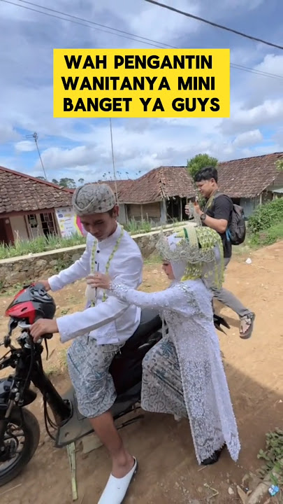 pengantin wanita mini Kabur dari pesta pernikahan beli es campur ‼️‼️ #nikah #manten #pengantin