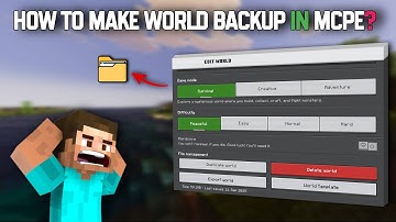 How to make world backup in Minecraft PE 1.21.100+ (Tutorial for Beginners)