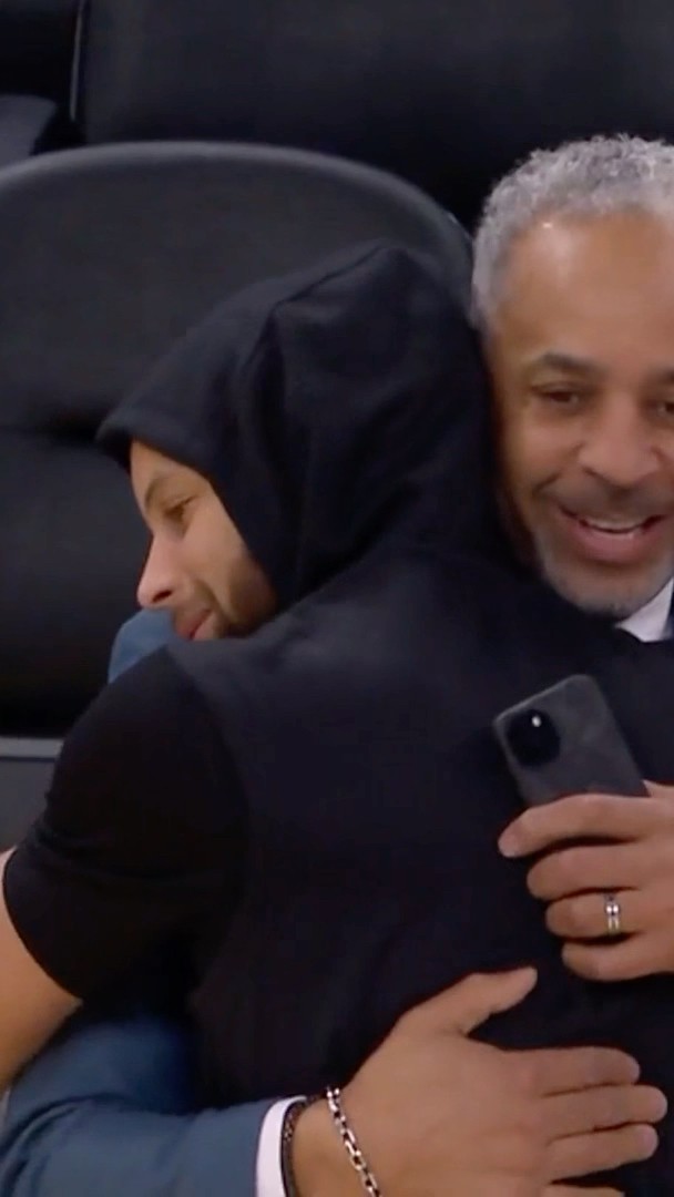Steph says wassup to pops!
