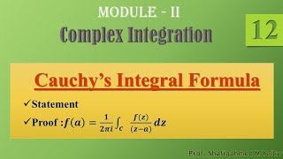 Celebrity #12 || Cauchy’s Integral Formula || Statement || Proof :𝒇(𝒂)=𝟏/𝟐𝝅𝒊 ∫(𝒇(𝒛))/((𝒛−𝒂)) 𝒅𝒛 || 18MAT41|| Profile