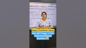 UGC NET Paper 1 PYQ Statement Based Question Short Trick | Math Trick for all exam #ugcnet #shorts