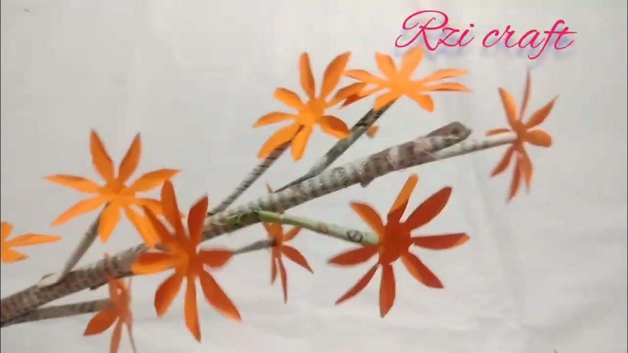 How to make paper vase with news paper/How to make vase/paper se phool