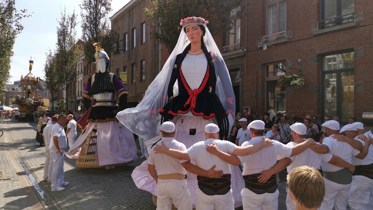 Ducasse d'Ath 2019 - Le couple Goliath et la Fanfare Saint-Martin -  Jour de Fête