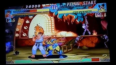 Marvel vs Capcom(Dreamcast)Gameplay