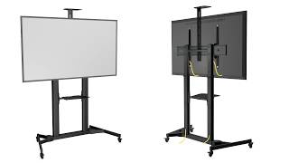 True Vision Tv3-610Tw Height Adjustable Tv Cart For 60-100 Ledlcd Flat Panel Tv