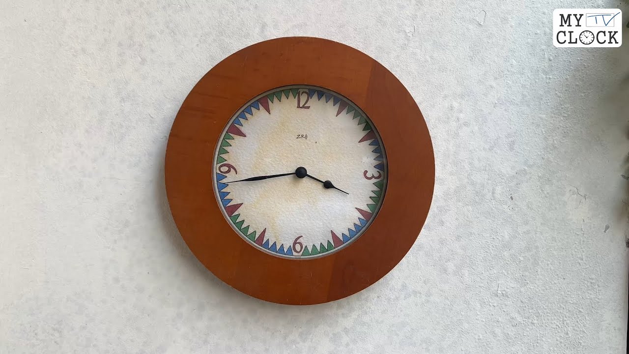 ZIRO Wooden Wall Clock 28cm 2 Hands Made in England｜木製 壁掛け