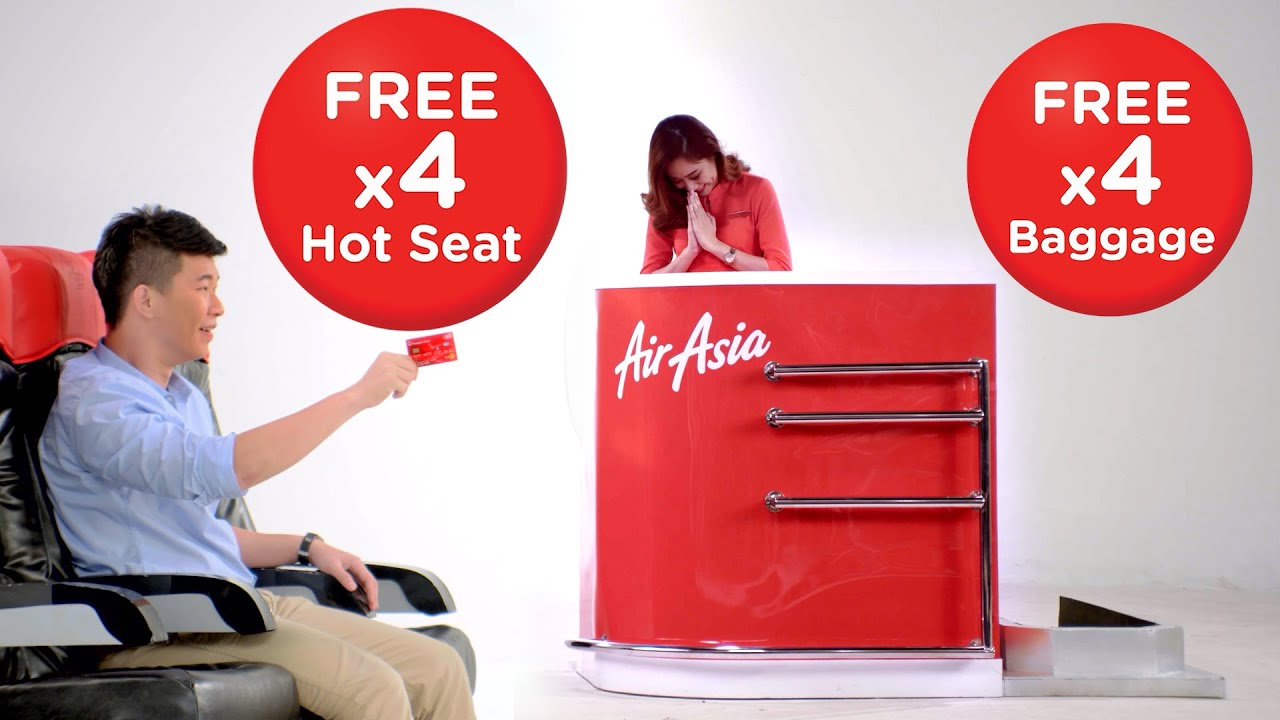 AirAsia - อยากเลือกที่นั่ง Hot Seat และน้ำหนักกระเป๋าฟรี...แอร์เอเชียจัดให้!