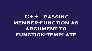 C++ : passing member-function as argument to function-template